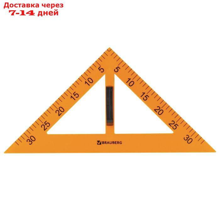 Набор чертежный для классной доски BRAUBERG: 2 треугольника, транспортир, циркуль, линейка 100 см - фото 10 - id-p211964312