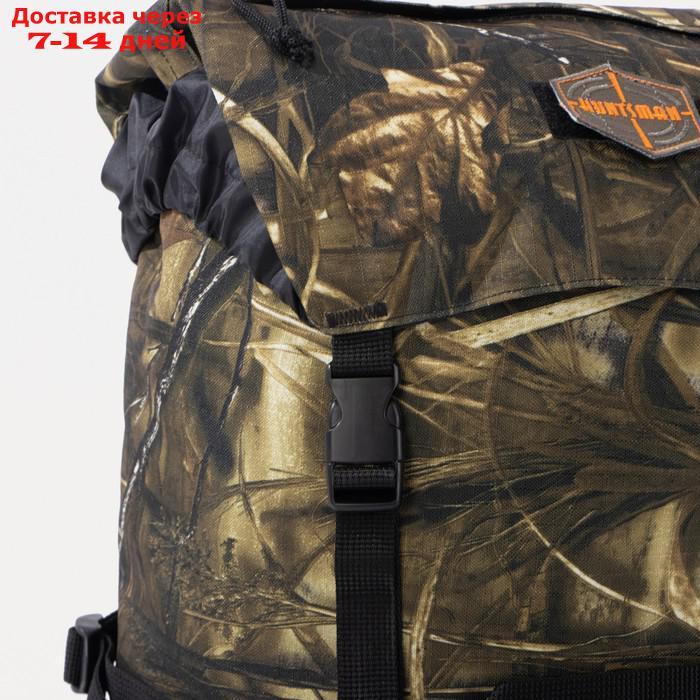 Рюкзак туристический, 70 л, отдел на стяжке шнурком, 3 наружных кармана, с расширением, цвет камыш - фото 6 - id-p211965609
