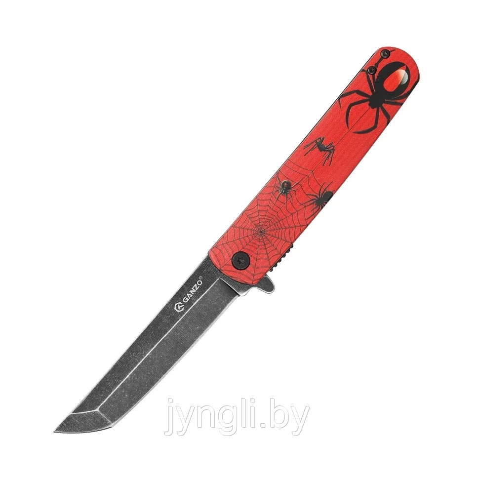 Нож складной Ganzo G626-RD красный паук - фото 1 - id-p212051746