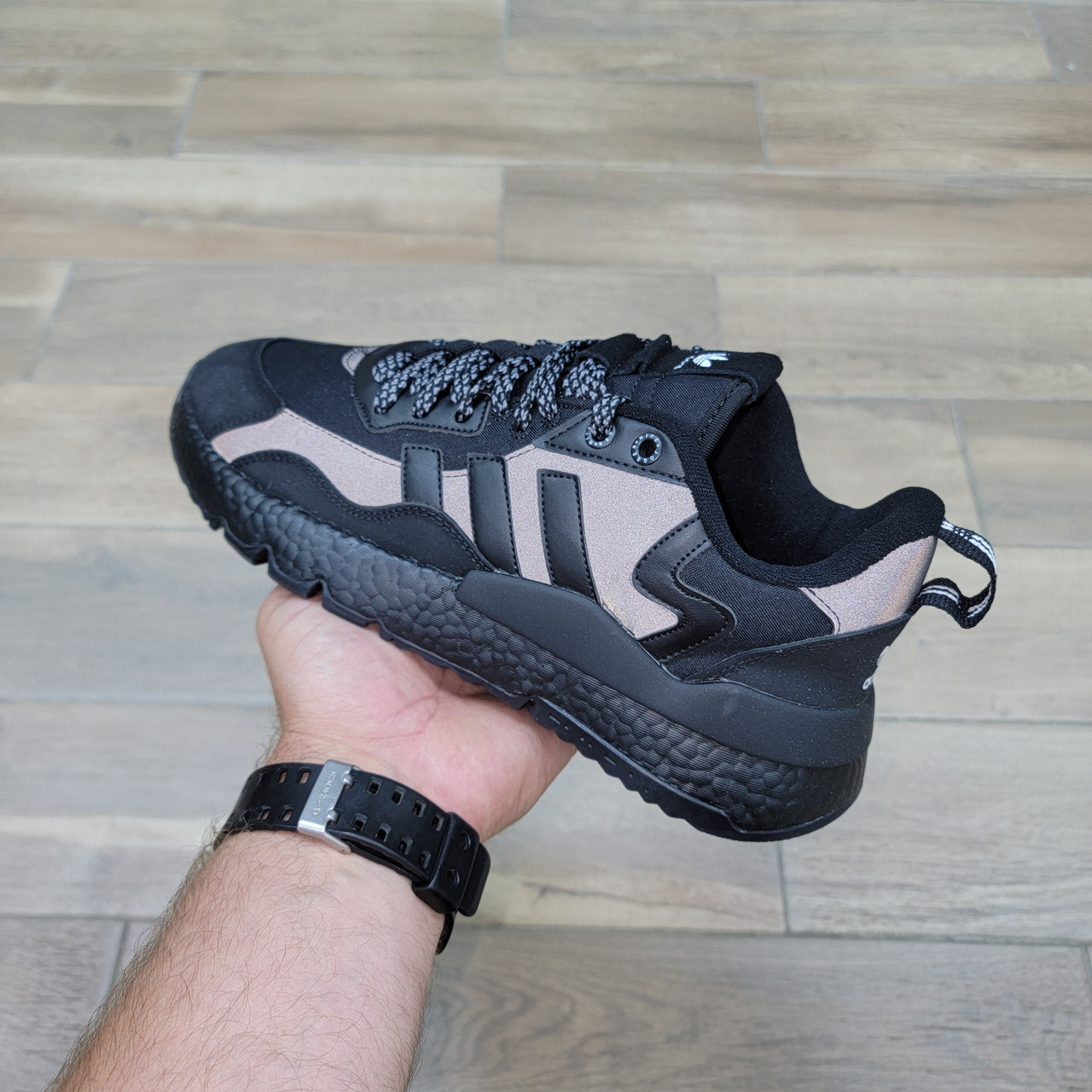 Кроссовки Adidas Nite Jogger Winterized Black - фото 2 - id-p102812744