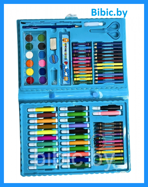 Детский набор для творчества юного художника, набор 86 предметов, детский набор для рисования - фото 1 - id-p212051821