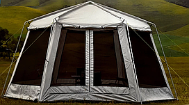 Палатка тент шатер с сеткой и шторками (430х430х230см) арт. LANYU 1629