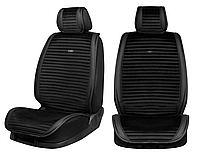 Накидки на передние сиденья Модель 12MC, Черный экокожа, Велюр черный