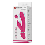 Вибратор с язычком и вакуумной стимуляцией клитора Pretty Love Phoenix розовый, фото 8