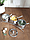 Набор для кухни из трех металлических банок с ложками и крышками, фото 3