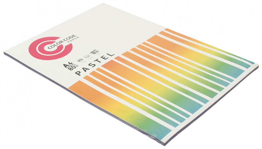 Бумага офисная цветная Color Code Pastel А4 (210*297 мм), 80 г/м2, 50 л., фиолетовая - фото 1 - id-p212053526