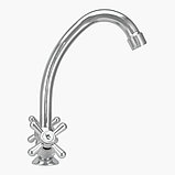Смеситель Istok life Luxe двуручный для мойки кран-букса керамика, гайка Арт. 0402.780, фото 2