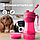 Дорожная бутылка поилка - кормушка  для собак и кошек Pet Water Bottle 2 в 1  Розовый, фото 5