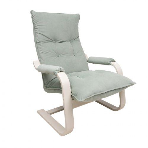 Кресло-качалка Leset Форест, мятный, велюр, цвет каркаса слоновая кость - фото 1 - id-p212057224