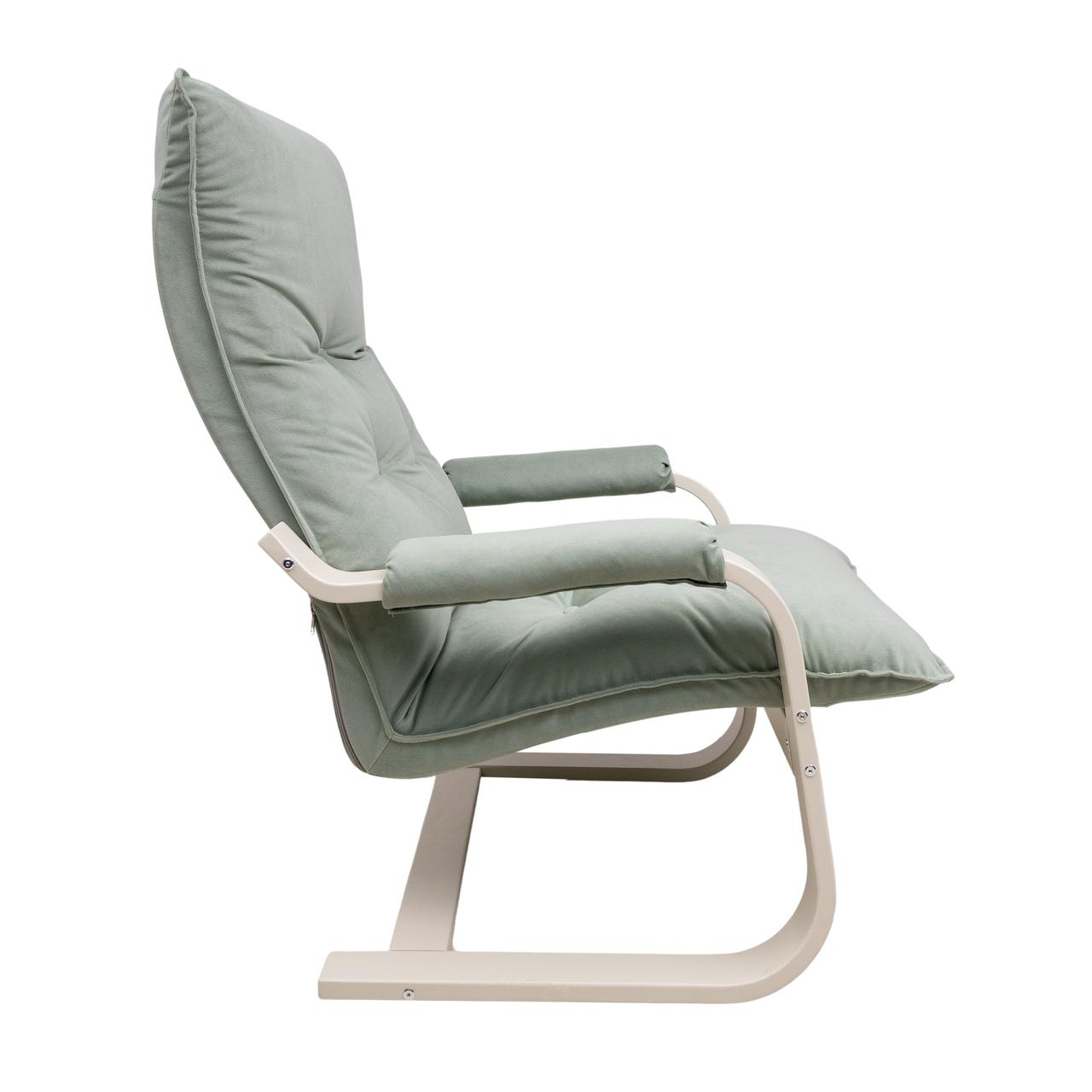 Кресло-качалка Leset Форест, мятный, велюр, цвет каркаса слоновая кость - фото 3 - id-p212057224