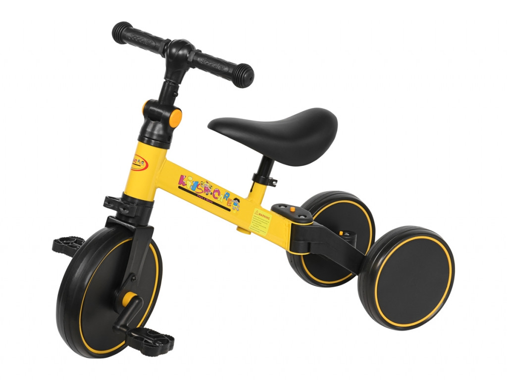 Детский велосипед-беговел Kid's Care 003 желтый - фото 1 - id-p212057249