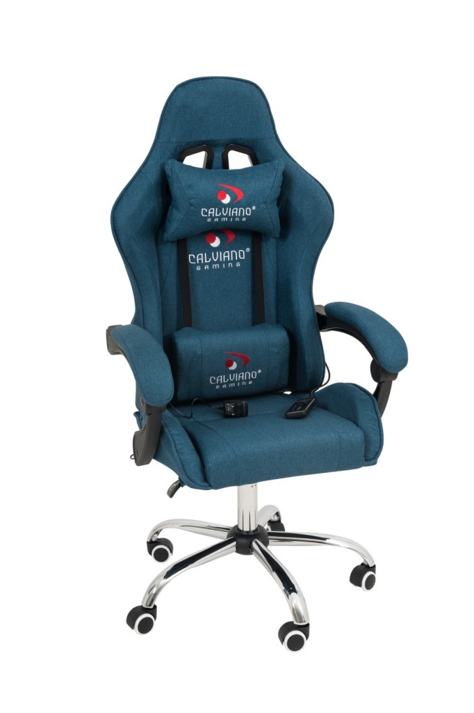 Вибромассажное кресло Calviano ASTI ULTIMATO light blue - фото 1 - id-p212057287