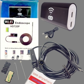 Эндоскоп Wi-Fi Endoscope YPC-HD720P / Бороскоп для Android и IOS, с фонариком, водонепроницаемый