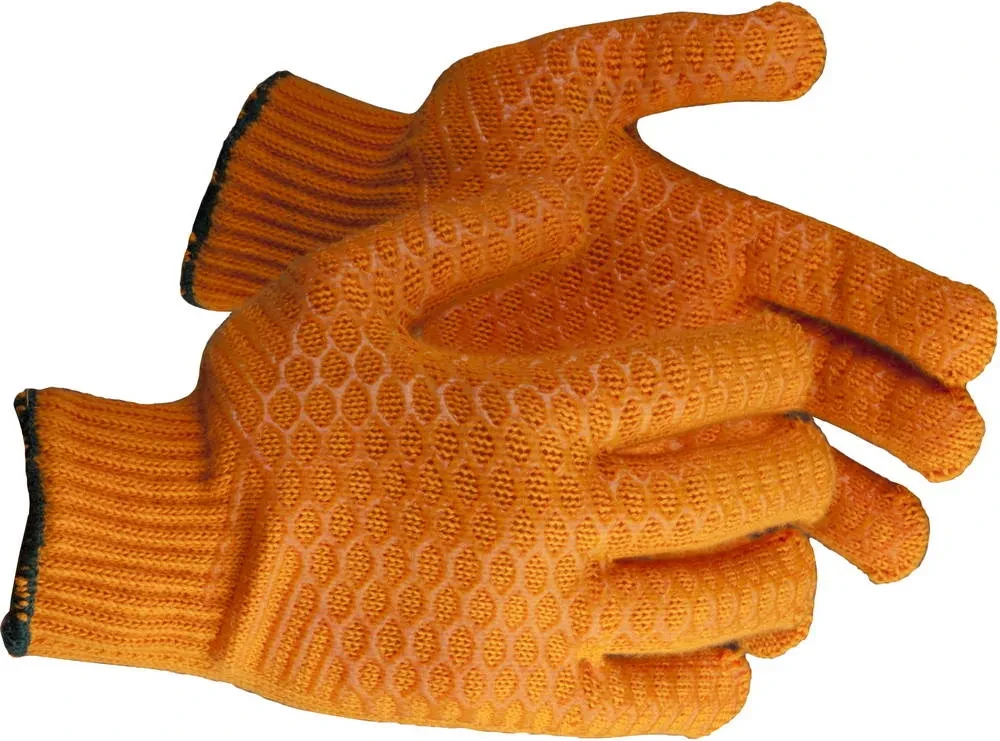 ЗУБР р.S-M, с противоскользящим двусторонним перекрестным покрытием, трикотажные перчатки (11278-S) - фото 1 - id-p212059178