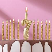 Набор свечей в торт «7» + 10 свечей