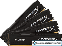 Оперативная память Kingston HyperX Fury 4x8GB DDR4 PC4-19200 [HX424C15FB2K4/32]