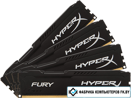 Оперативная память Kingston HyperX Fury 4x8GB DDR4 PC4-19200 [HX424C15FB2K4/32] - фото 1 - id-p212071139