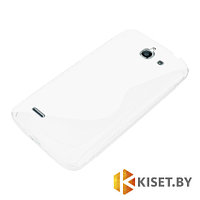 Силиконовый чехол Experts Huawei Ascend G510 (U8951), белый с волной