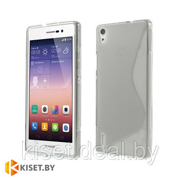 Силиконовый чехол Experts Huawei Ascend G510 (U8951), серый с волной