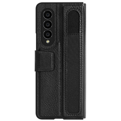 Кожаный чехол Nillkin Aoge Leather Case Черный для Samsung Galaxy Z Fold 4 - фото 1 - id-p212121508