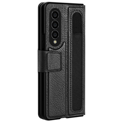 Кожаный чехол Nillkin Aoge Leather Case Черный для Samsung Galaxy Z Fold 4 - фото 2 - id-p212121508