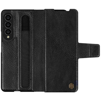 Кожаный чехол Nillkin Aoge Leather Case Черный для Samsung Galaxy Z Fold 4 - фото 4 - id-p212121508