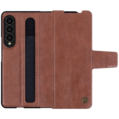 Кожаный чехол Nillkin Aoge Leather Case Коричневый для Samsung Galaxy Z Fold 4 - фото 4 - id-p212121509