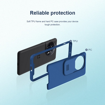 Чехол-накладка Nillkin CamShield Pro Синяя для OnePlus 11 - фото 3 - id-p212121547