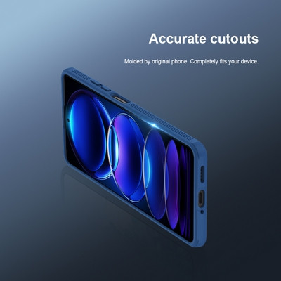 Чехол-накладка Nillkin CamShield Pro Синяя для Xiaomi Poco X5 Pro 5G - фото 5 - id-p212121560