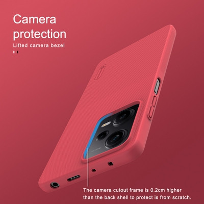 Пластиковый чехол Nillkin Super Frosted Shield Синий для Xiaomi Poco X5 Pro 5G - фото 4 - id-p212121573