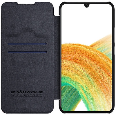 Кожаный чехол Nillkin Qin Leather Case Черный для Samsung Galaxy A34 - фото 3 - id-p212121593