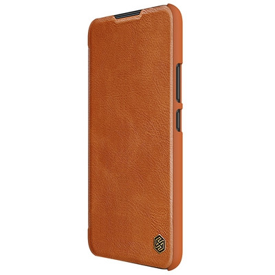 Кожаный чехол Nillkin Qin Leather Case Коричневый для Samsung Galaxy A34 - фото 1 - id-p212121594