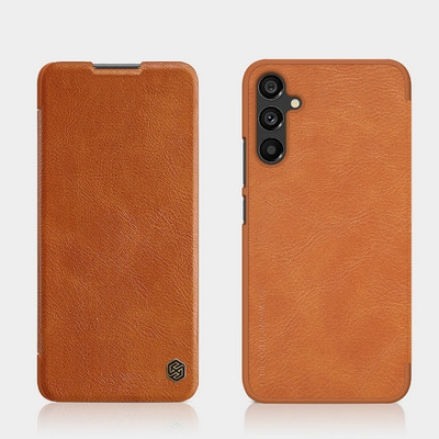 Кожаный чехол Nillkin Qin Leather Case Коричневый для Samsung Galaxy A34 - фото 4 - id-p212121594