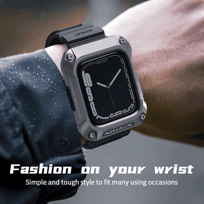 Защитный чехол NILLKIN DynaGuard Wristband Case Черный для Apple Watch 45 mm (7/ 8 series) для Apple - фото 4 - id-p212121628