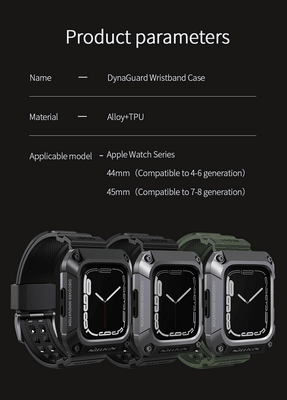 Защитный чехол NILLKIN DynaGuard Wristband Case Черный для Apple Watch 45 mm (7/ 8 series) для Apple - фото 7 - id-p212121628