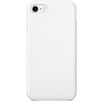 Силиконовый чехол Silicone с открытым низом белый для Apple iPhone SE (2022)