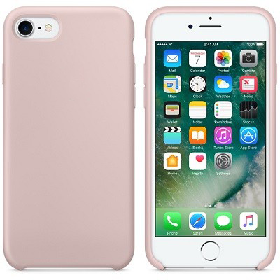 Силиконовый чехол светло-розовый для Apple iPhone SE (2022) - фото 2 - id-p212121703