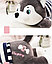 Мягкая игрушка-подушка собака Хаски с детским пледом внутри, серый, фото 3