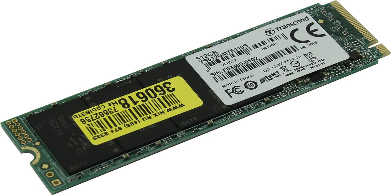 SSD 512 Gb M.2 2280 M Transcend MTE110S TS512GMTE110S 3D TLC