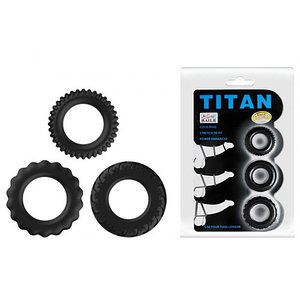 Набор из трёх разных эрекционных колец Titan