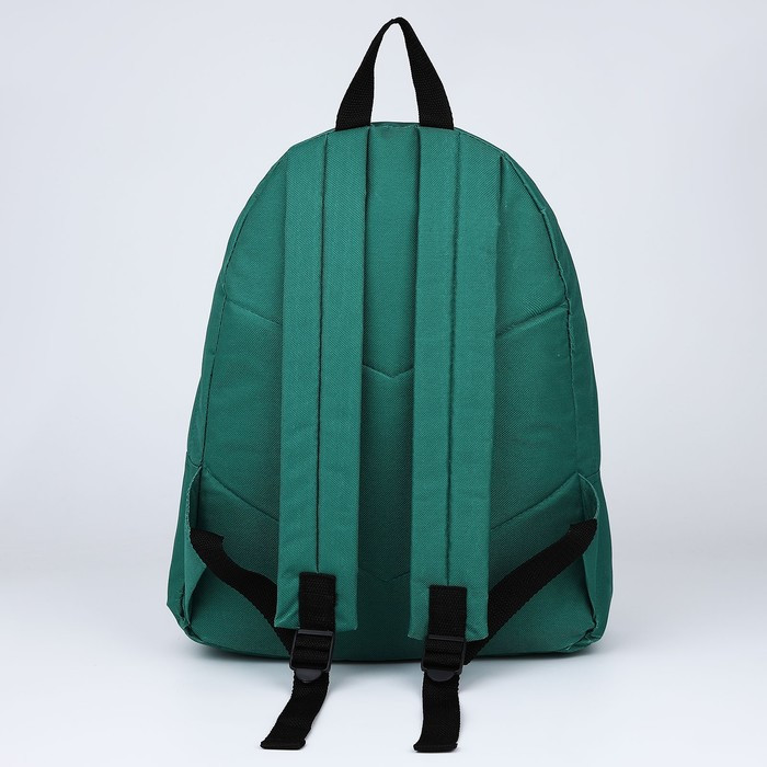 Рюкзак текстильный Lucky moment, с карманом, 29х12х40 зелёный - фото 4 - id-p212124438