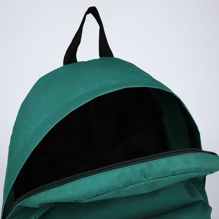 Рюкзак текстильный Lucky moment, с карманом, 29х12х40 зелёный - фото 5 - id-p212124438