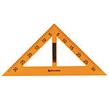 Набор чертежный для классной доски BRAUBERG: 2 треугольника, транспортир, циркуль, линейка 100 см, фото 9