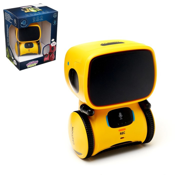 Робот интерактивный «Милый робот», световые и звуковые эффекты, русская озвучка, цвет жёлтый - фото 1 - id-p212125002
