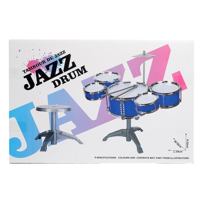 Барабанная установка «Джаз», 5 барабанов, тарелка, палочки - фото 3 - id-p212125265