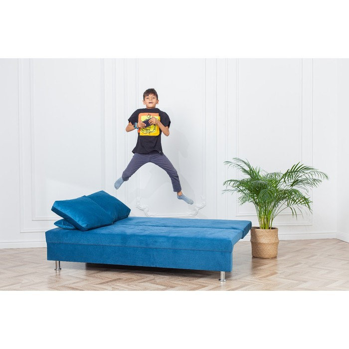 Диван-кровать «Токио», механизм еврокнижка, велюр, цвет синий - фото 2 - id-p212129231