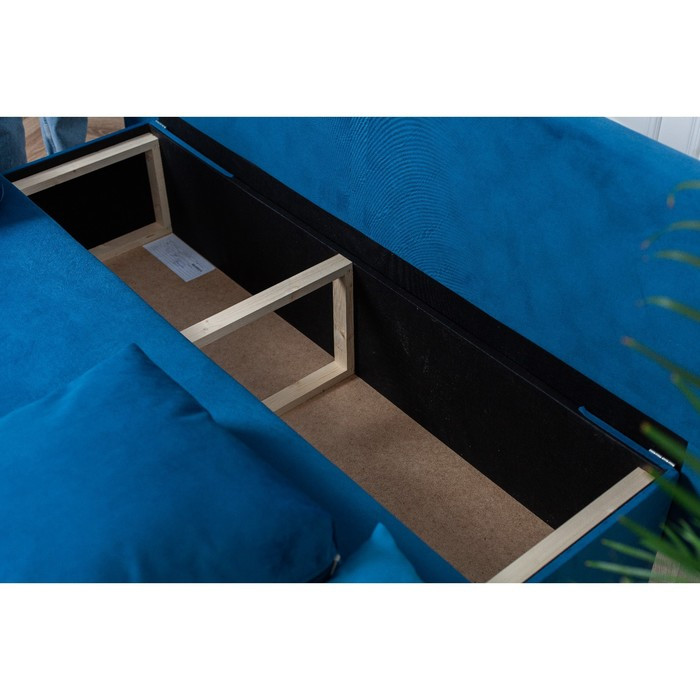 Диван-кровать «Токио», механизм еврокнижка, велюр, цвет синий - фото 3 - id-p212129231