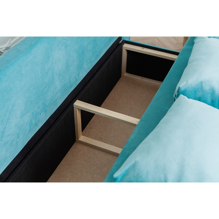 Диван-кровать «Токио», механизм еврокнижка, велюр, цвет бирюзовый - фото 3 - id-p212129233