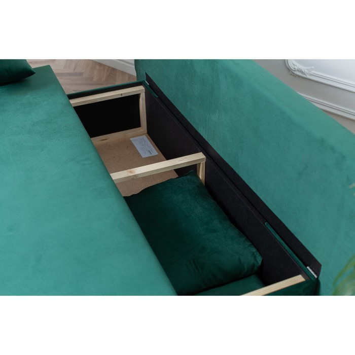 Диван-кровать «Токио», механизм еврокнижка, велюр, цвет зелёный - фото 3 - id-p212129234