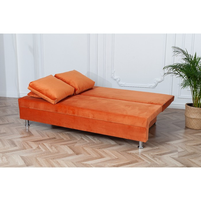 Диван-кровать «Токио», механизм еврокнижка, велюр, цвет оранжевый - фото 2 - id-p212129235